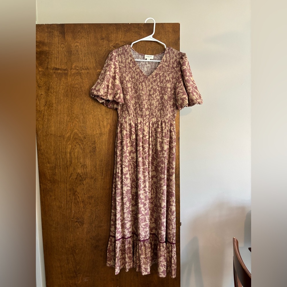 Orange Creek Mauve Patterned Maxi Dress
